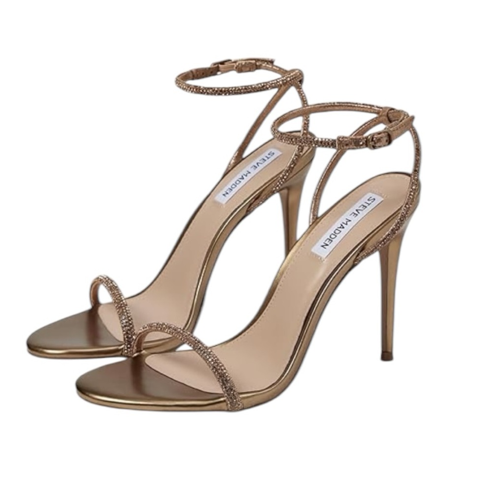Steve Madden Gold Strappy Breslin Heels